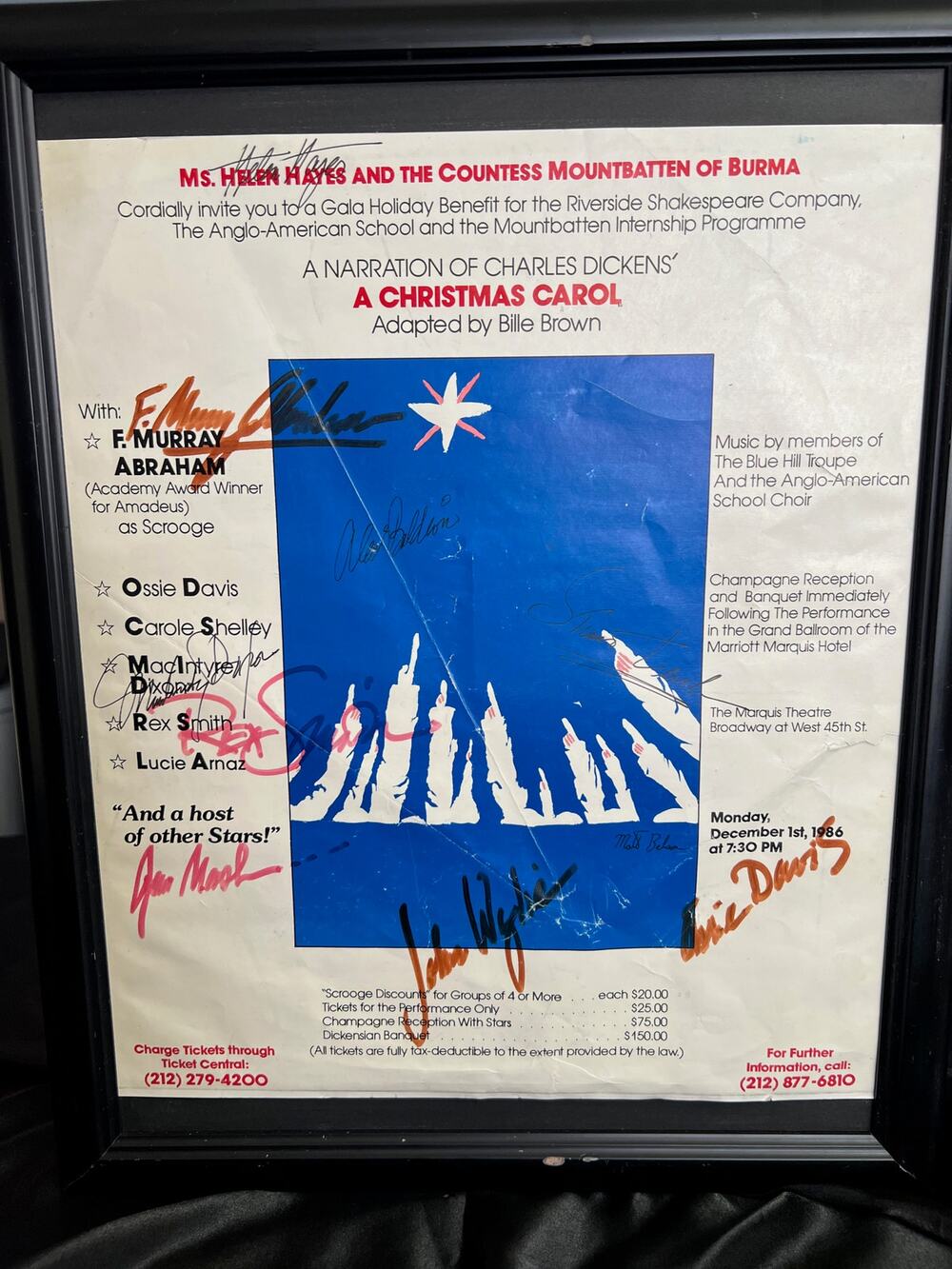 BROADWAY SUPER-RARE ONE-OF-A-KIND COLLECTIBLE POSTER PLUS STAR SIGNATURES!!!